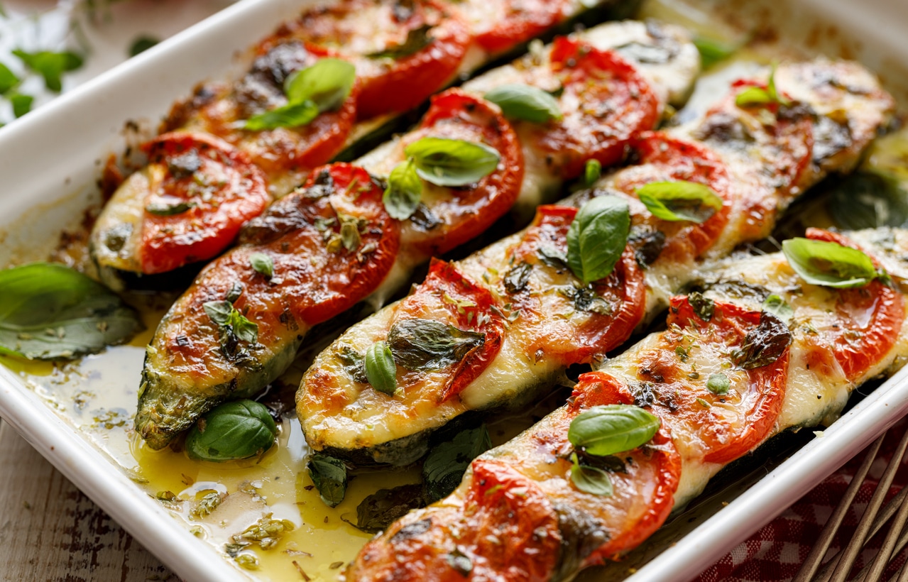 Gefüllte Zucchini