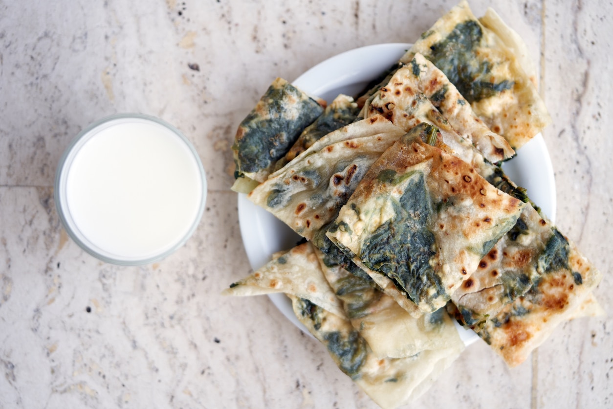 Gözleme mit Spinat